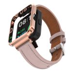 Για Xiaomi Mi Watch Lite / Redmi Watch Γνήσια δερμάτινη μεταλλική θήκη Ενσωματωμένη ζώνη ρολογιού (ανοιχτό ροζ) - Image 3