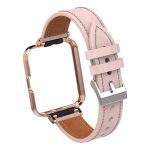 Για Xiaomi Mi Watch Lite / Redmi Watch Γνήσια δερμάτινη μεταλλική θήκη Ενσωματωμένη ζώνη ρολογιού (ανοιχτό ροζ) - Image 5