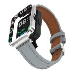 Για το Xiaomi Redmi Watch 2 Lite Γνήσια Δερμάτινη Μεταλλική Θήκη Ενσωματωμένο λουράκι  ρολογιού (ανοιχτό γκρι) - Image 3