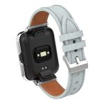 Για το Xiaomi Redmi Watch 2 Lite Γνήσια Δερμάτινη Μεταλλική Θήκη Ενσωματωμένο λουράκι  ρολογιού (ανοιχτό γκρι) - Image 4