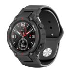 For Amazfit T-Rex / T-Rex Pro / Ares Silicone Reverse Buckle Watch Band(Black) - Image 2