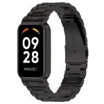 For Redmi Band 2 Three-bead Steel Watch Band(Black)
