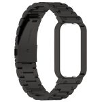 For Redmi Band 2 Three-bead Steel Watch Band(Black) - Image 3