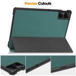 Για Xiaomi Redmi Pad SE Custer Pure Color 3-πτυχής δερμάτινη θήκη tablet (σκούρο πράσινο) - Image 3