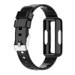 Για Fitbit inspire 2 Διαφανής ενσωματωμένο λουράκι  σιλικόνης (Μαύρο)