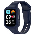 For Redmi Watch 3 Active Integrated Fully Enclosed Silicone Watch Band(Ink Blue)