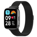For Redmi Watch 3 Lite Milan Magnetic Steel Mesh Watch Band(Black)