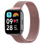 For Redmi Watch 3 Lite Milan Magnetic Steel Mesh Watch Band(Pink)