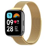 For Redmi Watch 3 Active Milan Magnetic Steel Mesh Watch Band(Gold)
