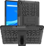 Για Lenovo Tab M10 Plus 10.6 3rd Gen 2022 Tire Texture TPU+PC Αντικραδασμική θήκη με θήκη (Μαύρη)