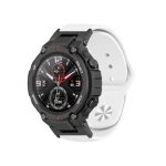 For Amazfit T-Rex / T-Rex Pro / Ares Silicone Reverse Buckle Watch Band (White)