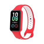 For Redmi Band 2 Loop Two-Color Breathable Silicone Watch Band ( ΚΟΚΚΙΝΟ + ΑΣΠΡΟ )