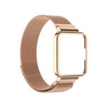 Για Xiaomi Redmi Watch 2 Lite 2 in 1 Milano Metal Watch Band με πλαίσιο ρολογιού (Rose Gold)