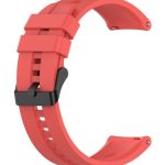 Για Huawei Watch GT 2 Pro λουράκι ρολογιού σιλικόνης με μαύρη ατσάλινη πόρπη (κόκκινο)