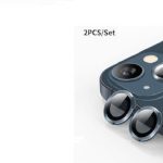 ENKAY Hat-Prince κράμα αλουμινίου + σκληρυμένο γυαλί κάλυμμα φακού κάμερας δακτύλιος φιλμ για iPhone 13 / 13 mini (Μπλε)