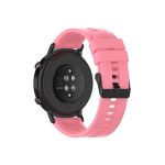 For Huawei Watch GT 2 42mm Silicone Watch Band with Black Buckle(Pink)