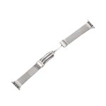 Milan Fold Buckle Metal Band Watch For Apple Watch Ultra 49mm / Series 8&7 45mm / SE 2&6&SE&5&4 44mm / 3&2&1 42mm (Silver)