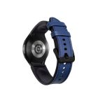 For Samsung Galaxy Watch5 Pro 45mm/5 44mm/5 40mm Silicone + Leather Black Buckle Watch Band(Blue)