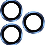TOTUDESIGN AB-061 Golden Shield Series Metal Frame Camera Lens Film For iPhone 13 Pro / 13 Pro Max(Blue)