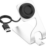 Για Huawei Watch GT2 Pro Περιστρεφόμενη μαγνητική μεταλλική βάση φόρτισης (ασημί)