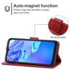 Δερμάτινη θήκη τηλεφώνου για TCL 305 / 30 SE / 306 & Sharp Aquos V6 / V6 Plus (Κόκκινο) - Image 4