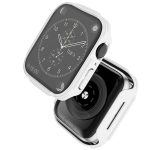Plating PC Frame Watch Case with Tempered Film For Apple Watch Series 6 & SE & 5 & 4 44mm(White) - Image 2