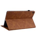 For Tab M10 10.1 3rd Gen Skin Feel Solid Color Zipper Leather Tablet Case(Brown) - Image 4