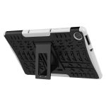 For Lenovo Tab M10 HD Gen 2 (TB-X306F) Tire Texture TPU+PC Shockproof Case with Holder(White) - Image 3