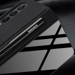 Για Samsung Galaxy Z Fold3 5G GKK Flip Tempered Glass θήκη τηλεφώνου με υποδοχή στυλό (Μαύρη) - Image 3