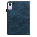 For Xiaomi Redmi Pad SE Solid Color Stripe Embossed Leather Tablet Case (Blue) - Image 3