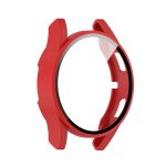 For Samsung Galaxy Watch4 44mm PC Protective Case with Tempered Glass Film(Red)