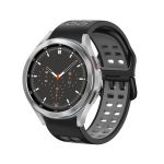 Αναπνεύσιμο λουράκι ρολογιών σιλικόνης δύο χρωμάτωνΓια Samsung Galaxy Watch 5 40mm/ Για Watch 5 44mm/ Για Watch 5 Pro 45mm/ Για Watch 4 40mm/ Για Watch 4 44mm/ Για  Watch 4 Classic 46mm/ Για Watch 4 Classic 42mm/ Για  Watch Active 2 20mm (Black+Grey)