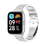 For Redmi Watch 3 Active Three Bead Stainless Steel Metal Watch Band    ΑΣΗΜΙ