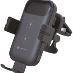 Forcell Βάση Κινητού Αυτοκινήτου HS4 με Ρυθμιζόμενα Άγκιστρα και Ασύρματη Φόρτιση Μαύρη