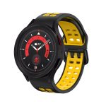 Για Samsung Galaxy Watch 5 40mm 20mm  λουράκι ρολογιών σιλικόνης δύο χρωμάτων(ΜΑΥΡΟ+ΚΙΤΡΙΝΟ)