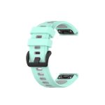 For Garmin Instinct 2S   For Garmin Fenix 7s   For Garmin Descent Mk2S   For Garmin Fenix 6S   For Garmin Fenix 5S plus20mm Δίχρωμη ζώνη ρολογιών σιλικόνης (πράσινο γκρι)