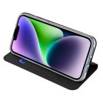 DUX DUCIS Skin Pro - Λεία δερμάτινη θήκη για Apple iPhone 15 μαύρη - Image 3