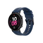 For Huawei Watch GT 2 42mm Silicone Watch Band with Black Buckle(Dark Blue)
