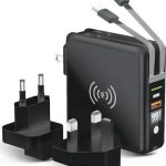 Forcell 5-in-1 Multifunctional Power Bank 10000mAh 20W με Θύρα USB-A και Θύρα USB-C Quick Charge 3.0 Μαύρο