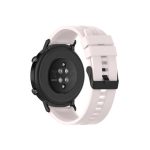 For Huawei Watch GT 2 42mm Silicone Watch Band with Black Buckle(Quicksand Pink)