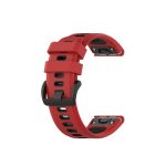 Για Garmin Instinct 2S   Για Garmin Fenix ​​7s   Για Garmin Descent Mk2S   Για Garmin Fenix ​​6S   Για Garmin Fenix ​​5S plus 20mm Δίχρωμη ζώνη ρολογιών σιλικόνης (κόκκινο μαύρο)