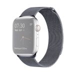 Ζώνη ρολογιού από μαγνητικό ανοξείδωτο χάλυβα Milanese Loop για Apple Watch Ultra 49mm / Series 8&7 45mm / SE 2&6&SE&5&4 44mm / 3&2&1 42mm (Σκούρο Γκρι)