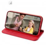 DUX DUCIS Hivo - Δερμάτινη θήκη πορτοφολιού για Apple iPhone 15 (ΚΟΚΚΙΝΟ) - Image 4