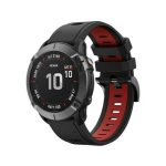 Two-Tone Λουράκι Σιλικόνης Black / Red (Fenix 6 / 6 Pro / 7)