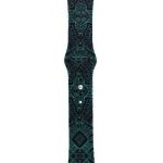 SILICONE ΛΟΥΡΑΚΙ ΓΙΑ APPLE WATCH ΠΡΑΣΙΝΟ ΜΕ ΣΧΕΔΙΟ GREEN PAT 42-44-45MM