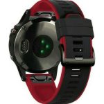 Λουράκι Two Color Silicone Garmin Fenix 3/5X/3HR/5X PLUS/6X/6X Pro/7X - Black / Red