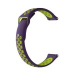Για Huami Amazfit Youth Edition Διχρωμία Silicone Watch Band (Purple Lime)