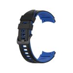 For Samsung Galaxy Watch4 Classic 42mm / 46mm Two-color Silicone Strap Watch Band(Black Blue)