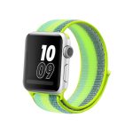 Για Apple Watch Series 7 45mm / 6 & SE & 5 & 4 44mm / 3 & 2 & 1 42mm Nylon Loop Watch Band (Pollen Yellow)