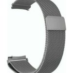Ανταλλακτικό λουράκι QuickFit Milanese Band Grey για Samsung Galaxy Watch5 (40mm & 42mm)/Watch4 (40mm & 44mm)/ Watch4 Classic (42mm & 46mm)/ Watch3(41mm)/Active 2(40/44mm)/Amazfit GTS 3 (43mm)/GTR(42mm) (20mm)